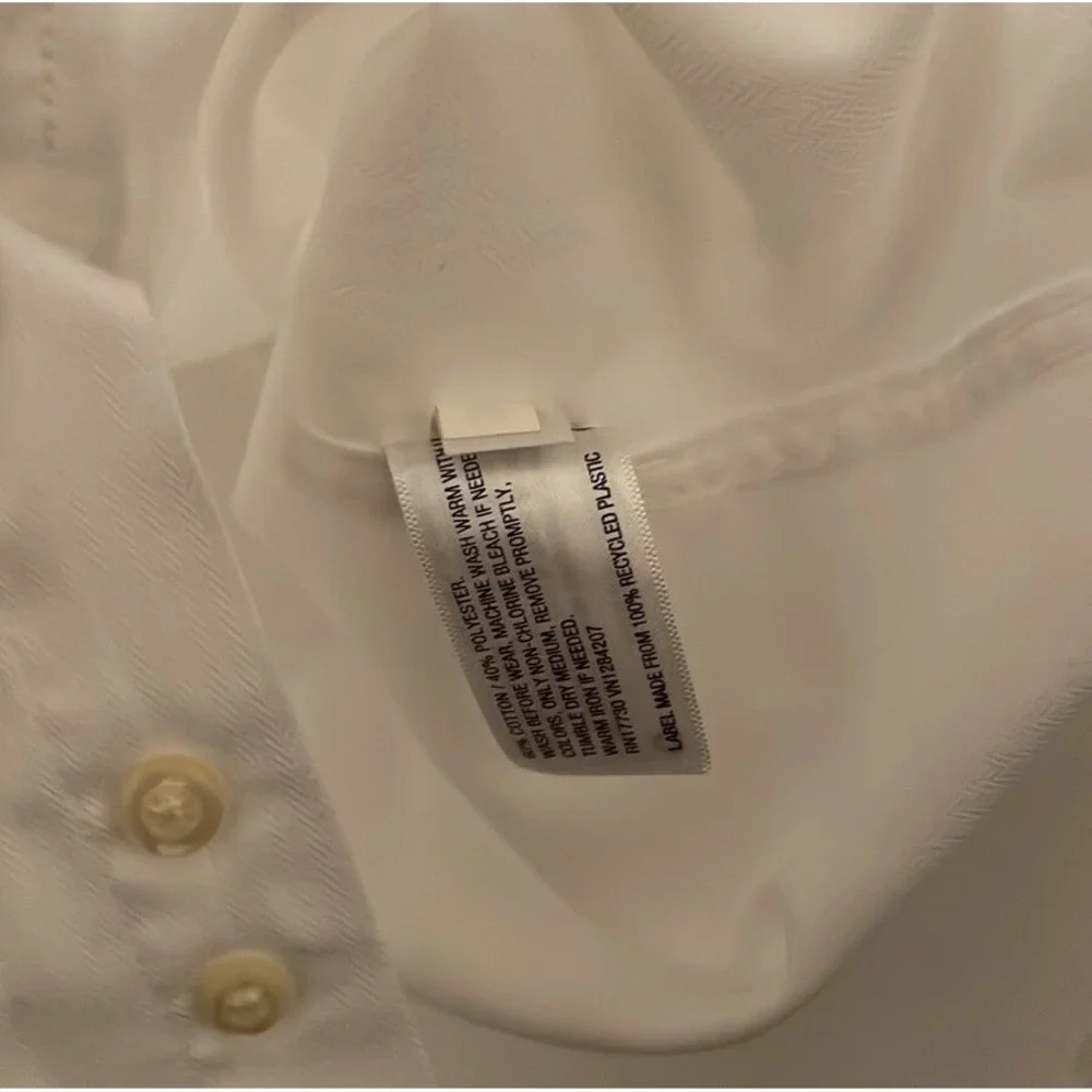 Cat & Jack Boy's White Button Up‎ Long Sleeve Shirt Size M (8/10)
